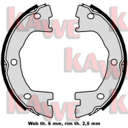 09250 Sada brzdových čelistí, parkovací brzda KAWE