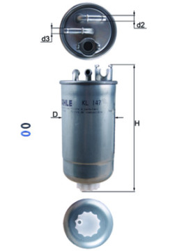 KL 147D Palivový filtr MAHLE