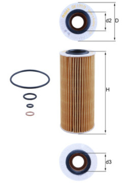 OX 177/3D Olejový filtr MAHLE