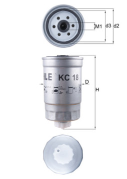 KC 18 Palivový filtr MAHLE