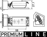 ABR 11 000P Odpor, vnitřní tlakový ventilátor BEHR *** PREMIUM LINE *** MAHLE