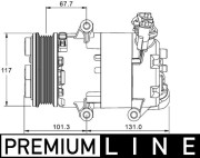 ACP 1330 000P Kompresor, klimatizace BEHR *** PREMIUM LINE *** MAHLE