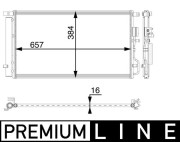 AC 63 000P Kondenzátor, klimatizace BEHR *** PREMIUM LINE *** MAHLE