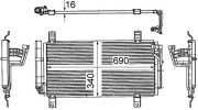 AC 714 000S Kondenzátor, klimatizace BEHR MAHLE