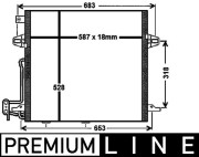 AC 756 000P Kondenzátor, klimatizace BEHR *** PREMIUM LINE *** MAHLE