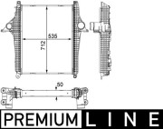 CI 147 000P MAHLE chladič plniaceho vzduchu CI 147 000P MAHLE