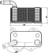 CLC 174 000S Olejový chladič, motorový olej BEHR MAHLE