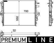 CR 1184 000P Chladič, chlazení motoru BEHR *** PREMIUM LINE *** MAHLE