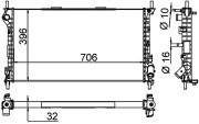 CR 1196 000P Chladič, chlazení motoru BEHR *** PREMIUM LINE *** MAHLE