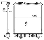 CR 836 000S Chladič, chlazení motoru BEHR MAHLE