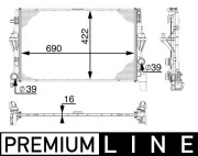 CR 902 000P Chladič, chlazení motoru BEHR *** PREMIUM LINE *** MAHLE