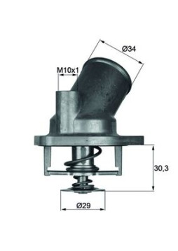 TI 2 92 Termostat, chladivo BEHR MAHLE