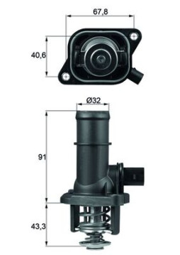 TI 16 105 Termostat, chladivo BEHR MAHLE