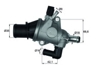 TI 163 88 Termostat, chladivo BEHR MAHLE