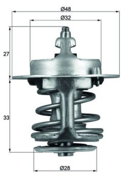 TX 63 83 Termostat, chladivo BEHR MAHLE