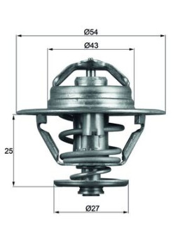 TX 93 74D Termostat, chladivo BEHR MAHLE