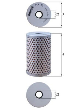 HX 15 Hydraulický filtr, řízení MAHLE