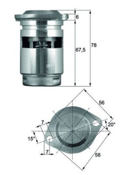 TO 1 83 MAHLE termostat chladenia oleja TO 1 83 MAHLE