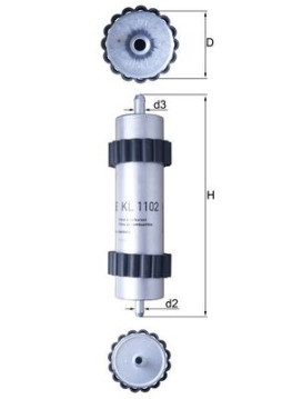 KL 1102 Palivový filtr MAHLE