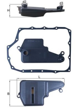 HX 193D Hydraulický filtr, automatická převodovka MAHLE