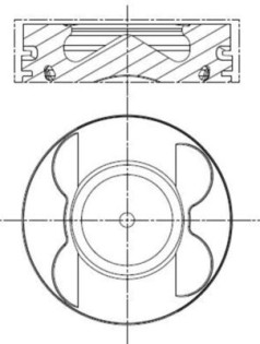 001 PI 00107 000 Píst MAHLE