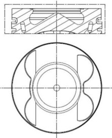 001 PI 00190 000 Píst MAHLE