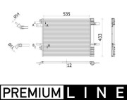 AC 943 000P Kondenzátor, klimatizace MAHLE