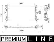 CR 932 000P Chladič, chlazení motoru BEHR *** PREMIUM LINE *** MAHLE