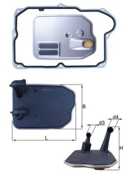 HX 161D Hydraulický filtr, automatická převodovka MAHLE