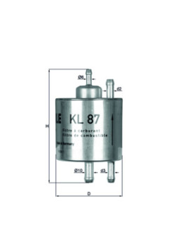 KL 87 Palivový filtr MAHLE