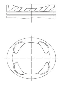 081 PI 00104 000 Píst MAHLE