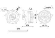 AB 59 000S vnitřní ventilátor MAHLE