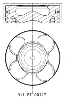 011 PI 00117 000 Píst MAHLE