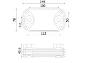 CLC 320 000S Olejový chladič, motorový olej MAHLE