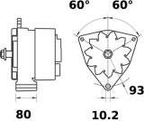 MG 493 MAHLE alternátor MG 493 MAHLE