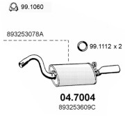 04.7004 Zadní tlumič výfuku ASSO