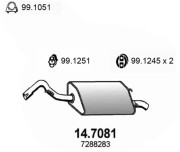 14.7081 ASSO koncový tlmič výfuku 14.7081 ASSO