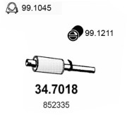 34.7018 Zadní tlumič výfuku ASSO