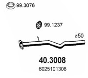 40.3008 Výfuková trubka ASSO