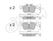 822-1121-0 Sada brzdových destiček, kotoučová brzda CIFAM