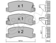 822-161-0 Sada brzdových destiček, kotoučová brzda CIFAM