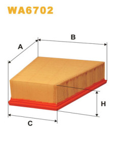 WA6702 Vzduchový filtr WIX FILTERS