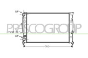 AD017R011 Chladič, chlazení motoru PrascoSelection PRASCO