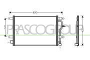 AD020C002 Kondenzátor, klimatizace PrascoSelection PRASCO