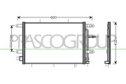 AD022C002 Kondenzátor, klimatizace PrascoSelection PRASCO