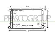AD024R008 Chladič, chlazení motoru PrascoSelection PRASCO