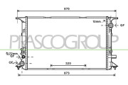 AD064R001 Chladič, chlazení motoru PrascoSelection PRASCO