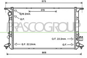 AD064R002 Chladič, chlazení motoru PrascoSelection PRASCO