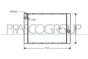 BM046R012 Chladič, chlazení motoru PrascoSelection PRASCO
