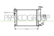 CI032R002 Chladič, chlazení motoru PrascoSelection PRASCO